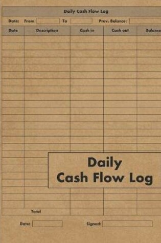 Cover of Daily Cash Flow Log