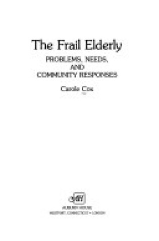 Cover of The Frail Elderly