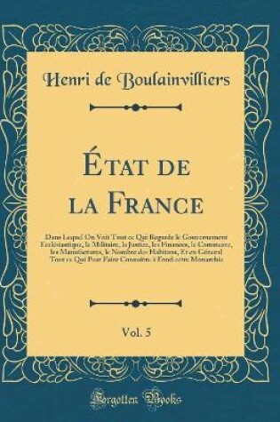 Cover of Etat de la France, Vol. 5