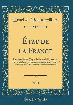Book cover for Etat de la France, Vol. 5