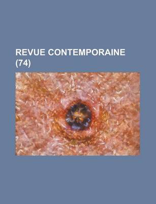 Book cover for Revue Contemporaine (74)