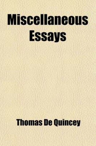 Cover of Miscellaneous Essays Volume 3
