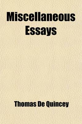 Book cover for Miscellaneous Essays Volume 3