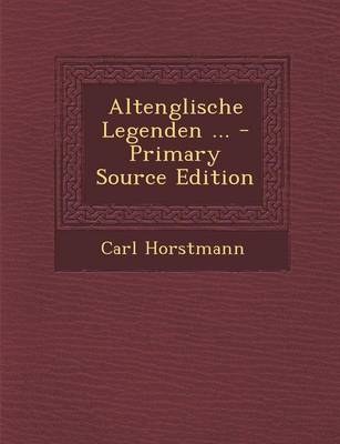 Book cover for Altenglische Legenden ...