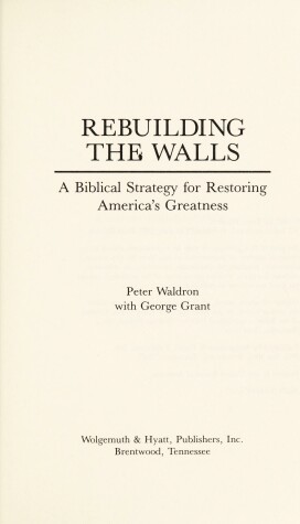 Book cover for Rebuilding the Walls