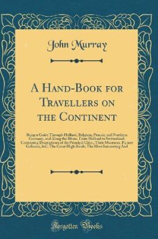 Cover of A Hand-Book for Travellers on the Continent
