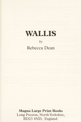 Cover of Wallis