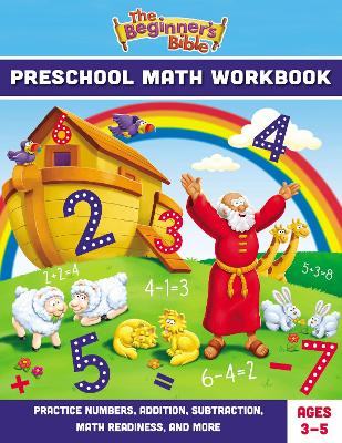 Book cover for The Beginner's Bible Preschool Math Workbook