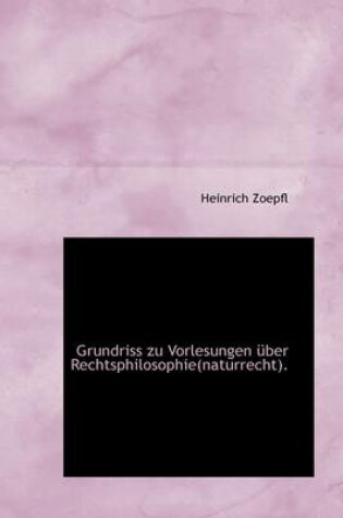 Cover of Grundriss Zu Vorlesungen Ber Rechtsphilosophie(naturrecht).