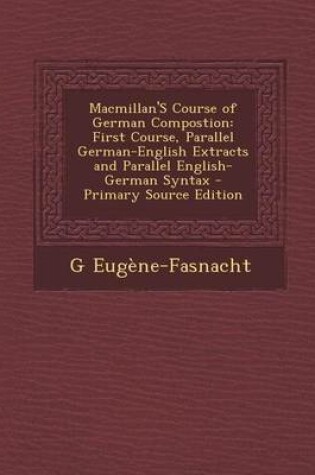 Cover of MacMillan's Course of German Compostion