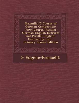 Book cover for MacMillan's Course of German Compostion