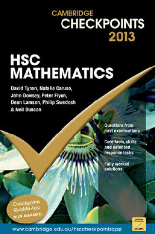 Cover of Cambridge Checkpoints HSC Mathematics 2013