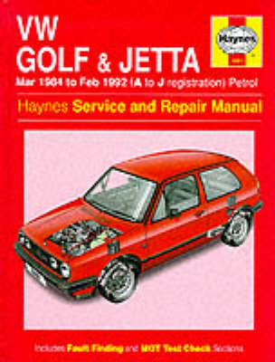 Book cover for Volkswagen Golf and Jetta ('84 to '92) Service and Repair Manual