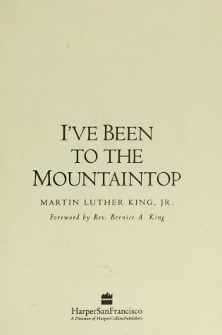 Cover of I'Ve Been to the Mountaintop