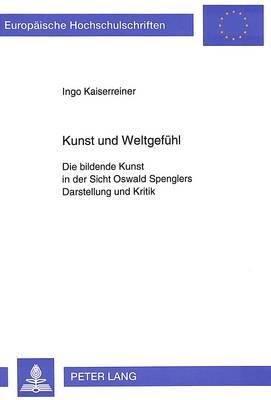 Cover of Kunst Und Weltgefuehl