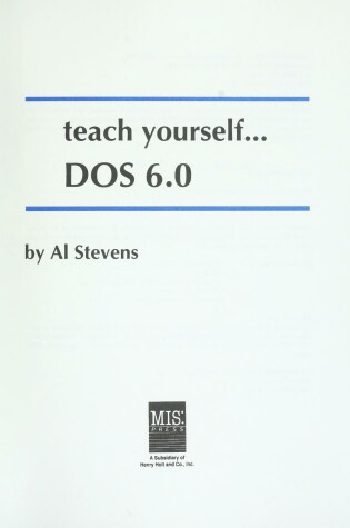 Cover of Teach Yourself DOS Latest Release