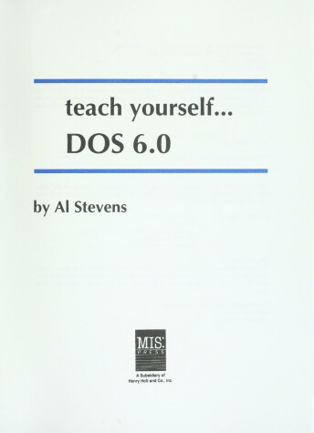 Book cover for Teach Yourself DOS Latest Release