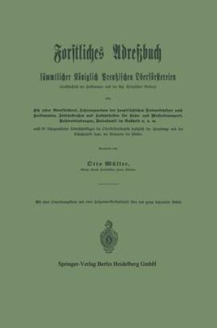 Cover of Forstliches Adreßbuch sämmtlicher Königlich Preußischen Oberförstereien