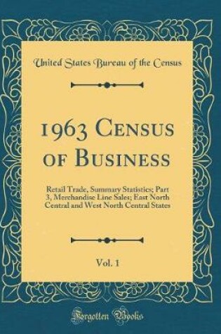 Cover of 1963 Census of Business, Vol. 1