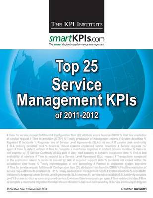 Book cover for Top 25 Service Management KPIs of 2011-2012