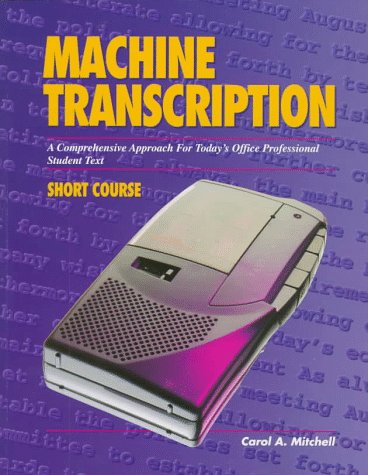 Book cover for Machine Transcription 1995 -Text Workbook :Short Course