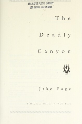 Cover of The Deadly Canyon