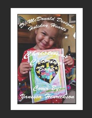 Book cover for D. McDonald Designs Holiday Hearts Christmas Coloring Book