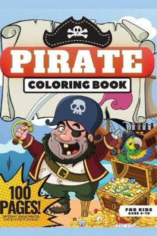 Cover of Pirate Coloring Book, 100 Pages