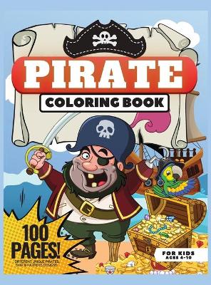 Book cover for Pirate Coloring Book, 100 Pages
