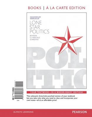 Book cover for Lone Star Politics, 2014 Elections and Updates Edition -- Books a la Carte