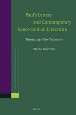 Cover of Paul's Letters and Contemporary Greco-Roman Literature