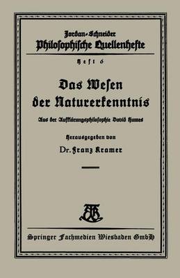Book cover for Das Wesen Der Naturerkenntnis