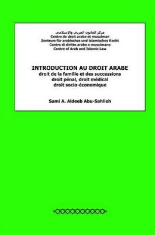Cover of Introduction Au Droit Arabe