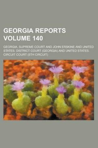 Cover of Georgia Reports Volume 140