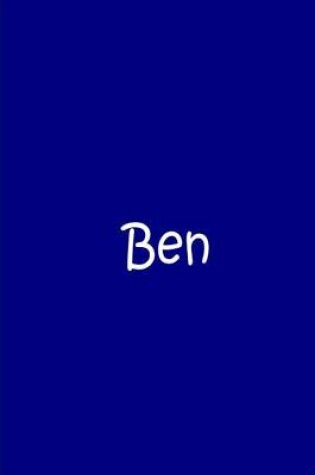 Cover of Ben - Blue Personalized Notebook / Journal / Blank Lined Pages / Soft Matte