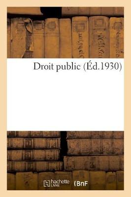 Book cover for Droit Public