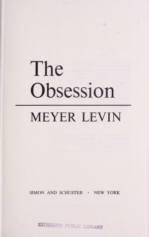 Book cover for The Obsession