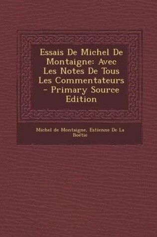 Cover of Essais de Michel de Montaigne