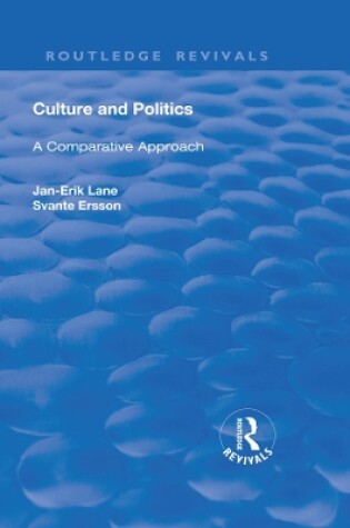 Cover of Culture and Politics: A Comparative Approach