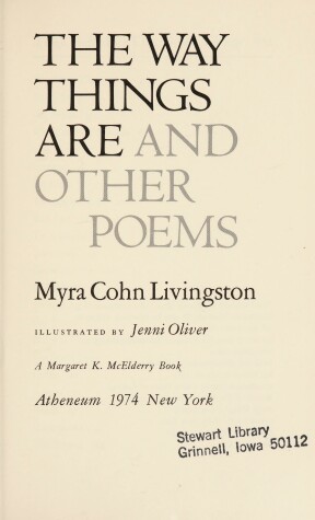 Book cover for The Way Things Are, and Other Poems