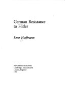 Book cover for German Resistance to Hitler