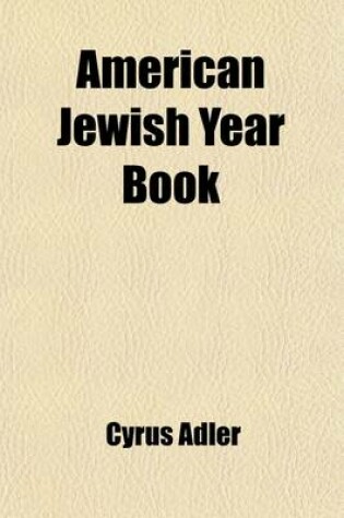 Cover of American Jewish Year Book Volume 23