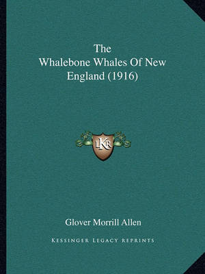 Book cover for The Whalebone Whales of New England (1916)