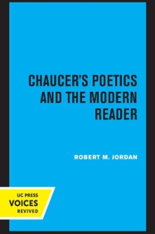 Cover of Chaucer's Poetics and the Modern Reader
