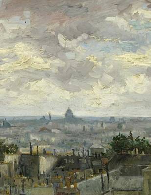 Book cover for View of Paris, Vincent Van Gogh. Ruled Journal