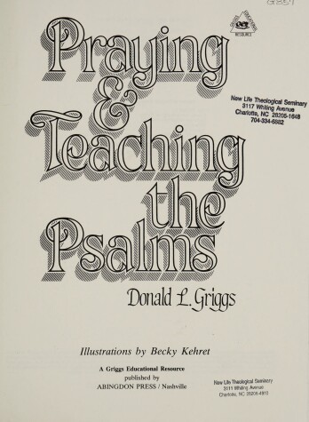 Book cover for Praying and Teaching
