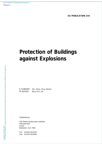Book cover for Protection of Buildings Against Explosions