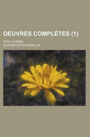 Cover of Oeuvres Completes; Petit Careme (1)