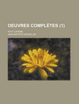 Book cover for Oeuvres Completes; Petit Careme (1)