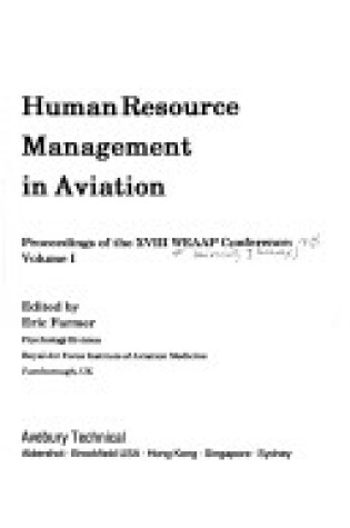 Cover of Human Resource Management in Aviation